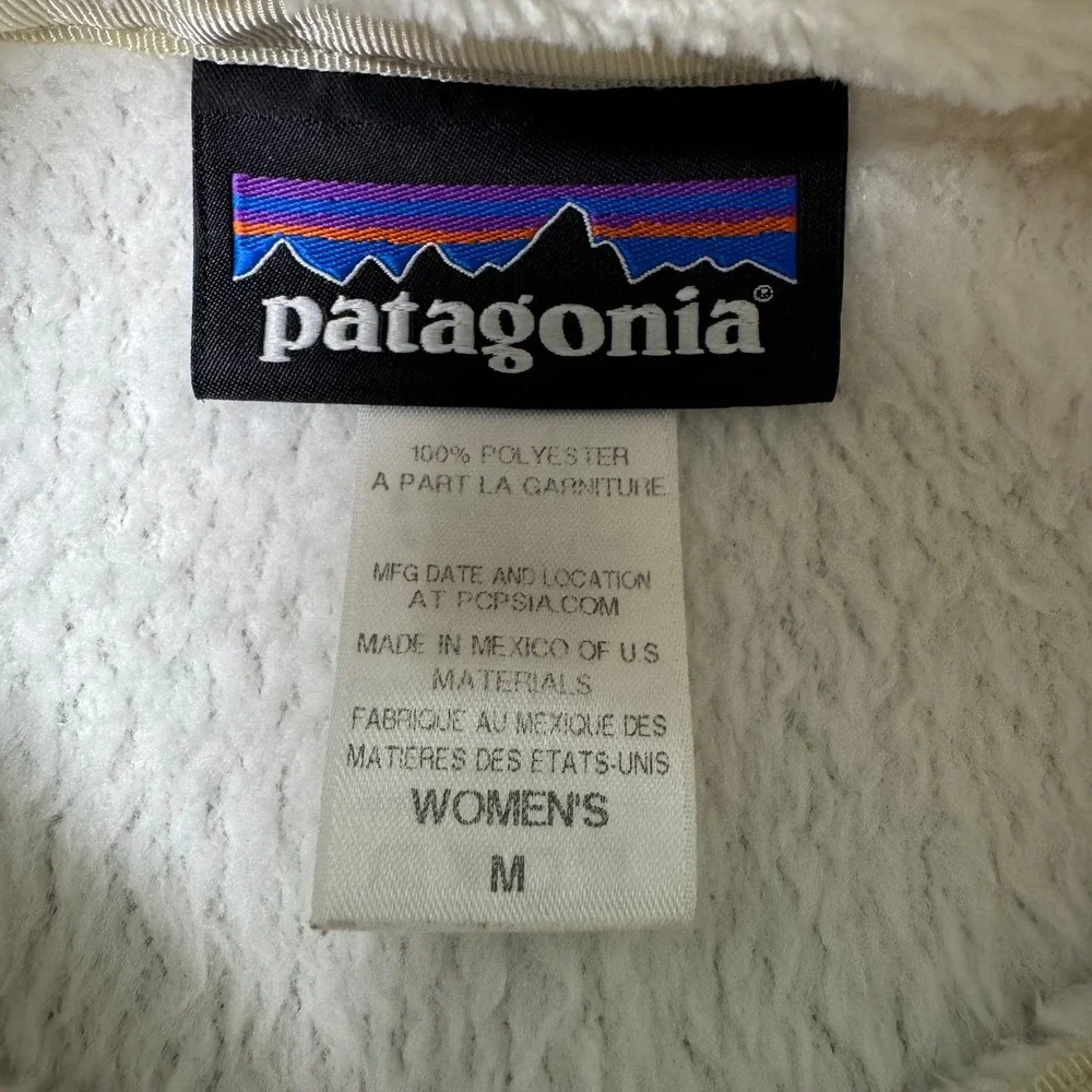 Patagonia‎ Women's Re-Tool Half-Snap Pullover White Size Medium Sweater Jacket - Picture 6 of 8
